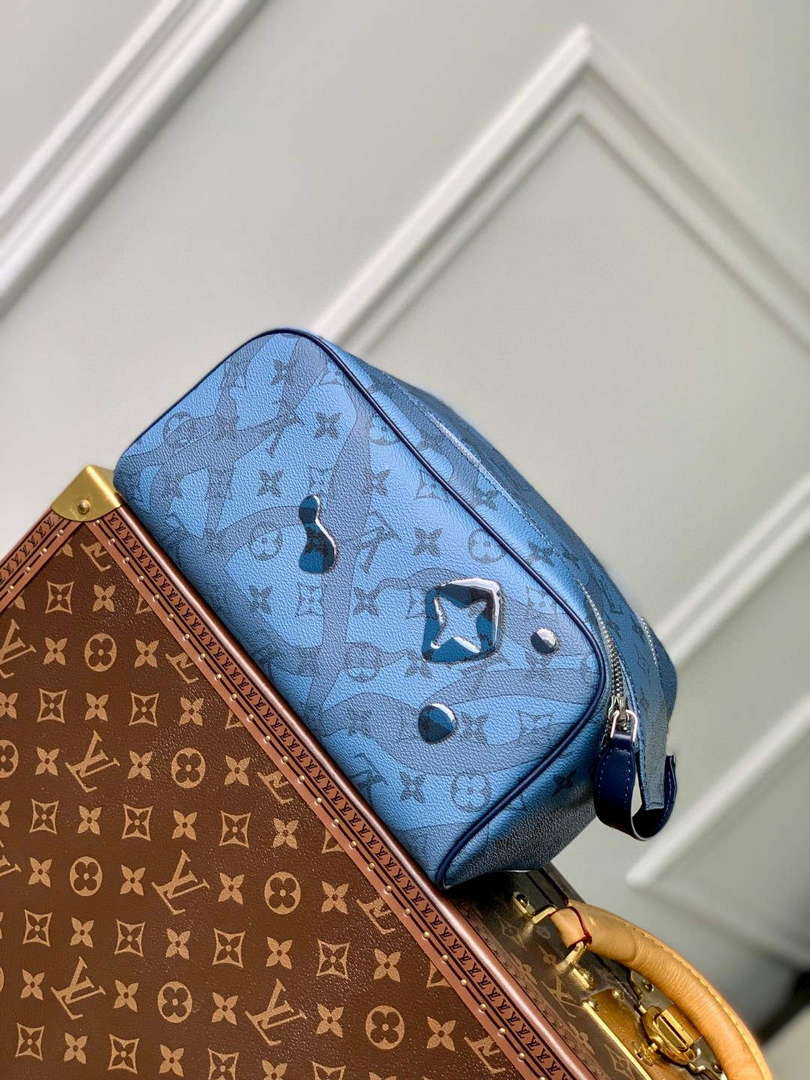 LV M82337 Louis Vuitton Dopp Kit Toiletry Bag Abyss Blue