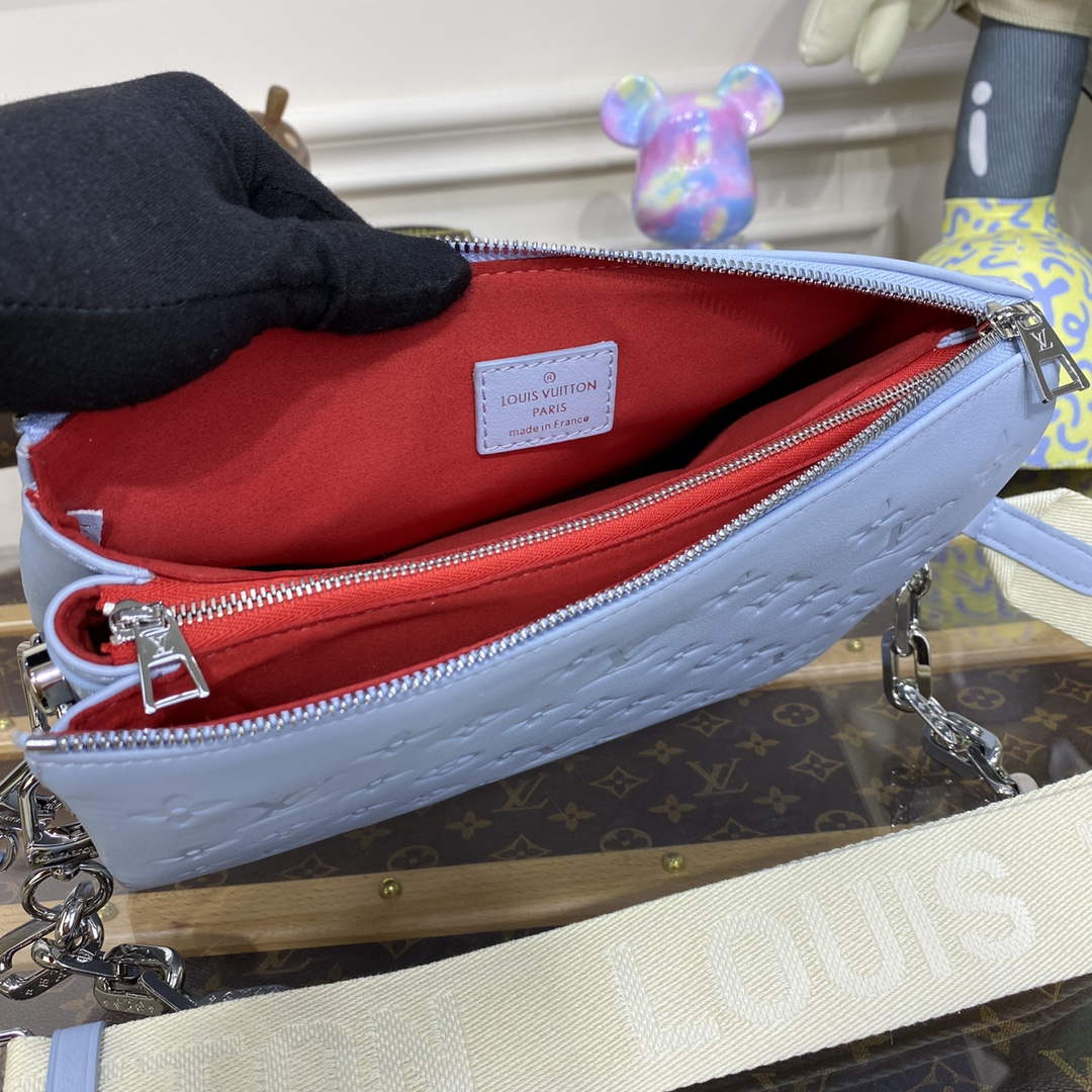 LV M21197 Louis Vuitton Coussin PM Bag Ice Blue