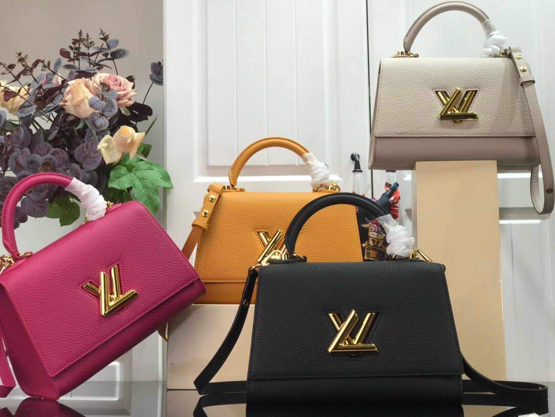 LV M57093 Louis Vuitton Twist one Handle PM M57214 Taurillon Leather Black