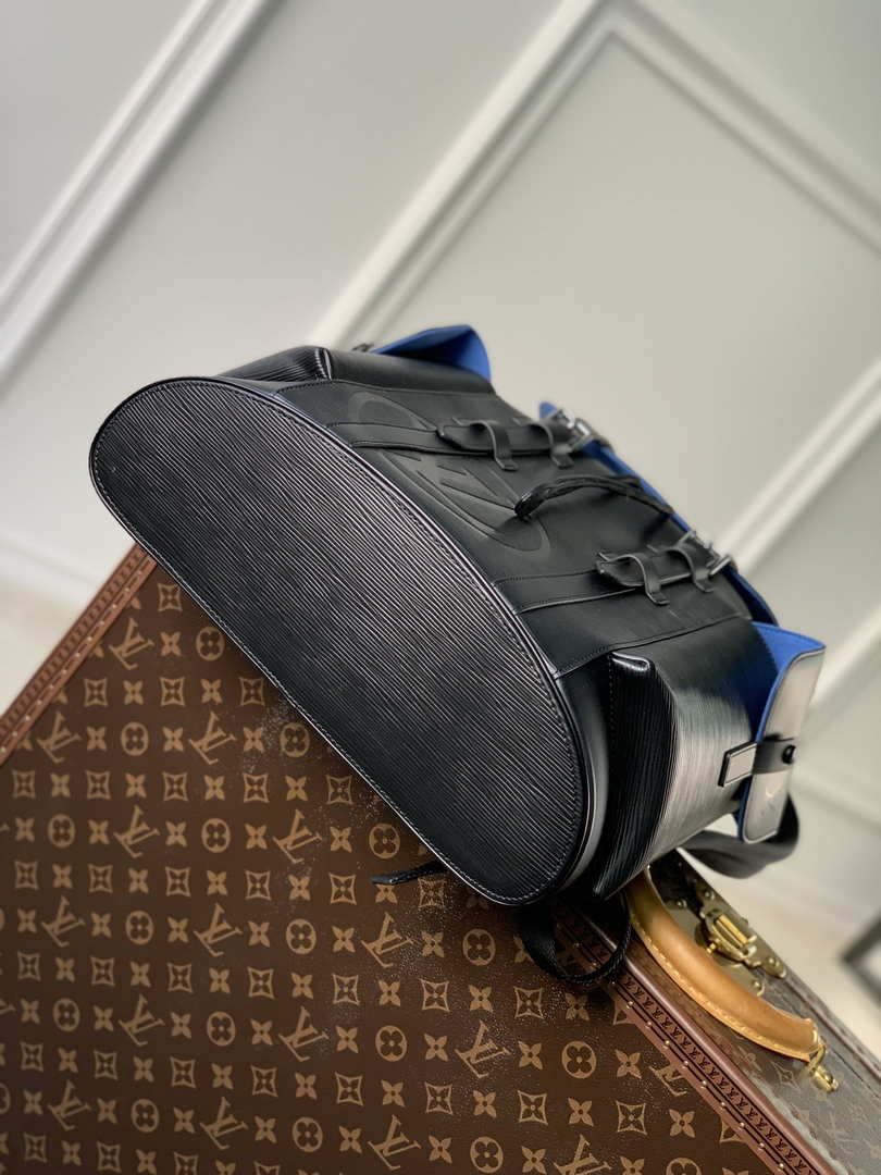 LV M41079 Louis Vuitton Christopher MM Epi Black