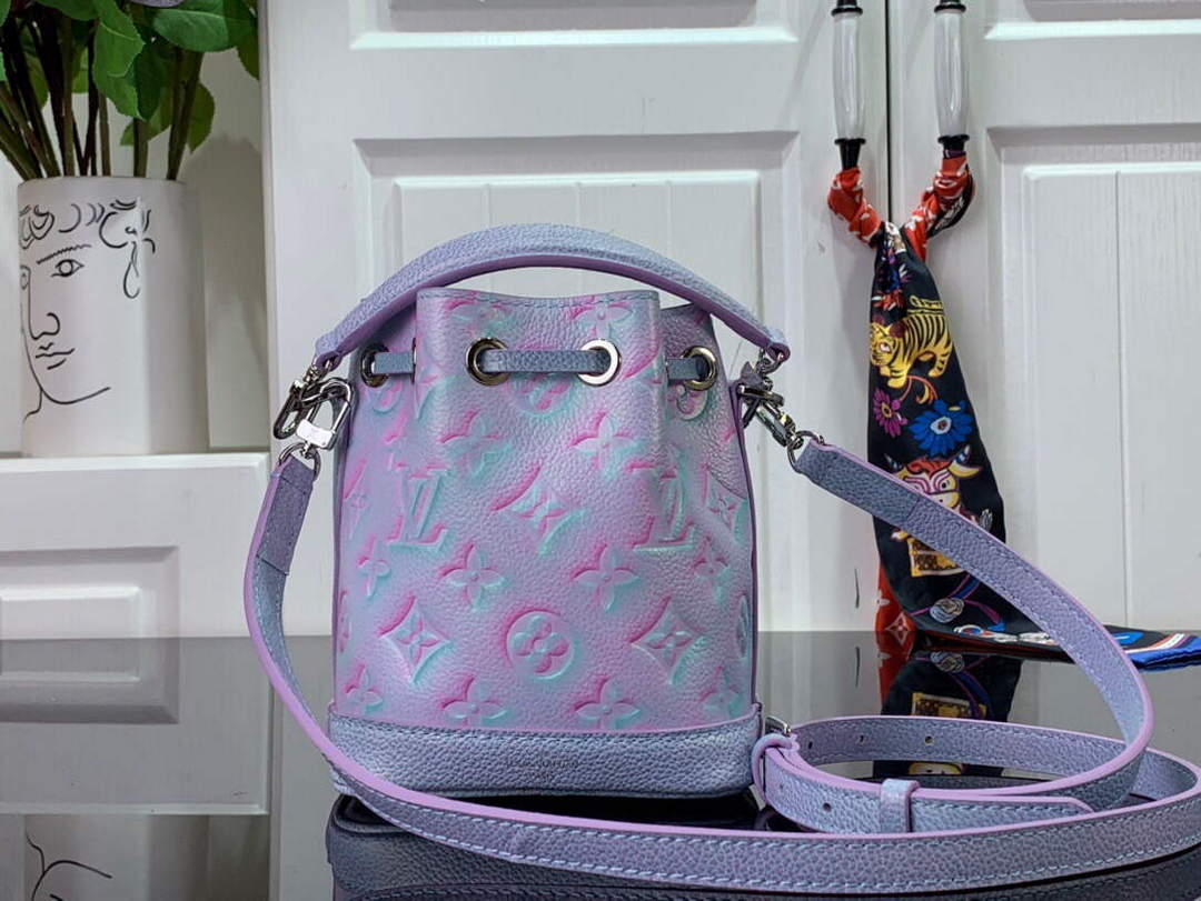 LV M81463 Louis Vuitton NANO NO Bucket Bag Lilas Purple