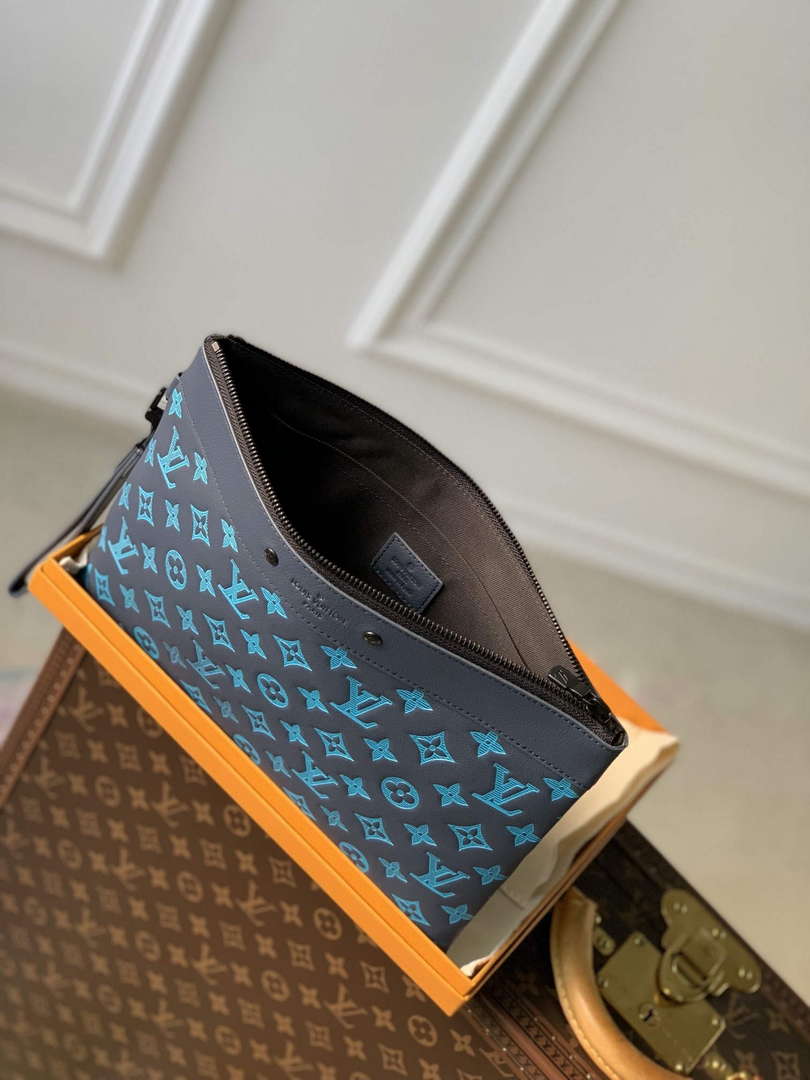 LV M82321 Louis Vuitton Pochette To-Go Bag Navy River Blue