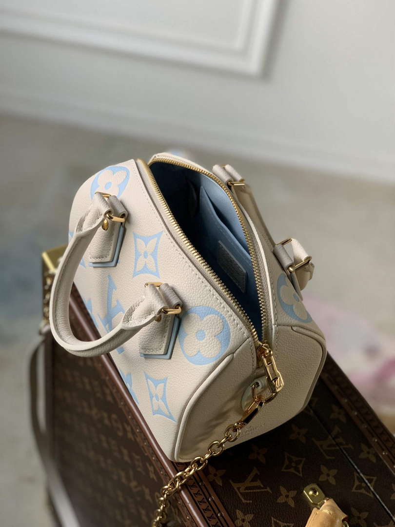 LV M46397 Louis Vuitton Speedy Bandouli��re 20 Handbag Blue