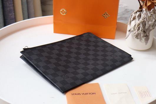 LV N60113 Louis Vuitton Pochette Joule GM Clutch Bag Damier Graphite