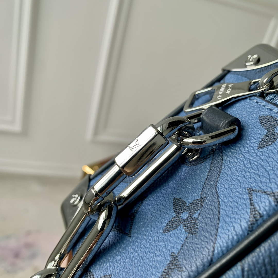 LV M22588 Louis Vuitton Mini Soft Trunk Bag Abyss Blue
