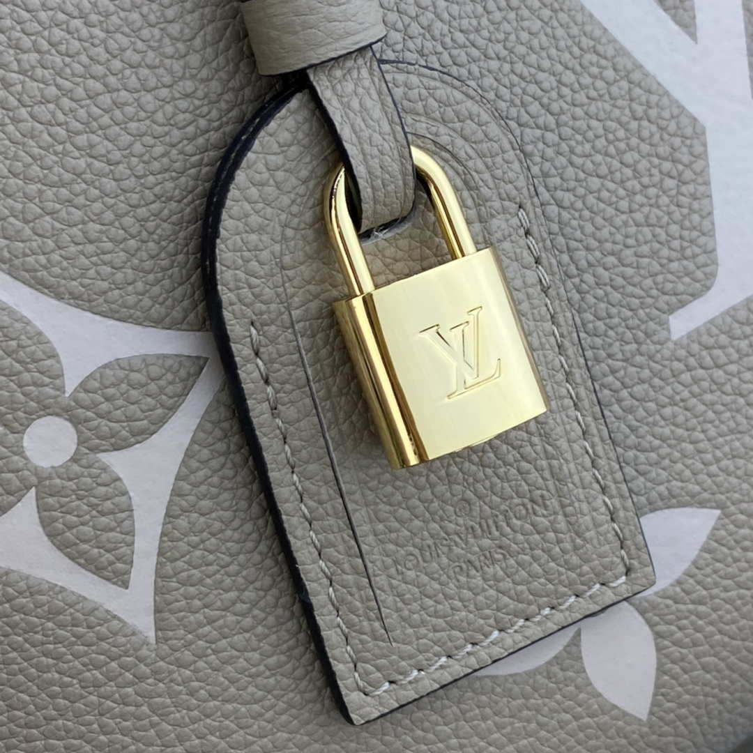 Louis Vuitton LV M58914 Petit Palais Bicolor Monogram empreinte leather Cr��me