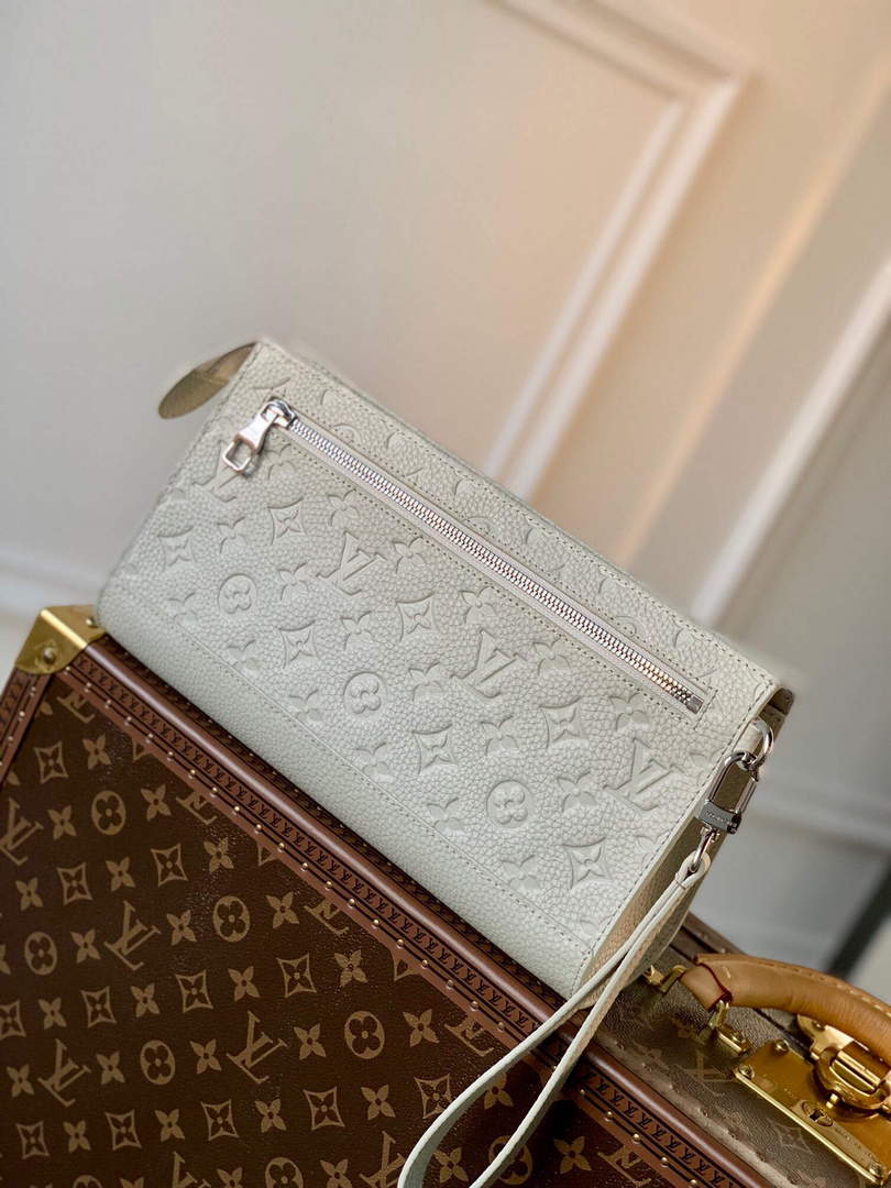 LV M81556 Louis Vuitton Pochette Voyage Other Leathers Light gray