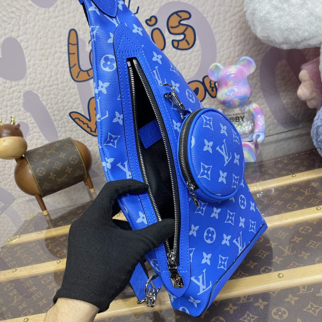 LV M31075 Louis Vuitton Duo Sling Bag Blue