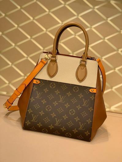 LV M45376 Louis Vuitton Fold Tote MM Monogram Brown