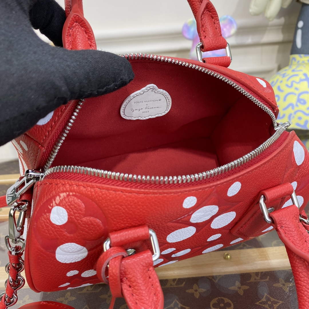LV M46411 Louis Vuitton LV x YK Speedy Bandouli��re 20 Bag Red