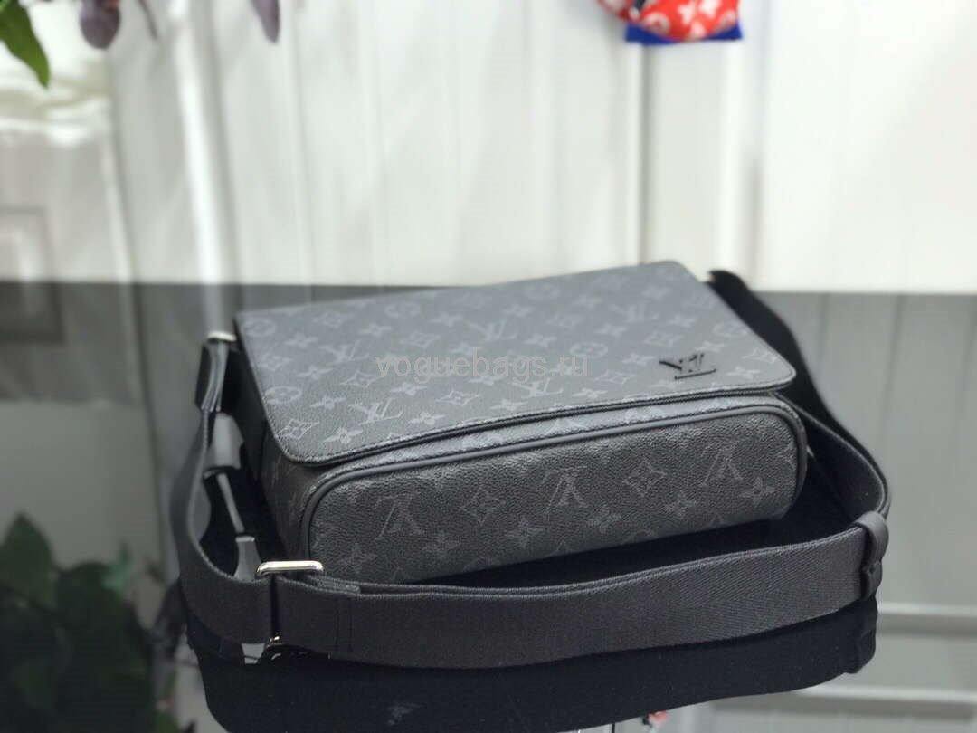 LV M44000 Louis Vuitton District PM Monogram Eclipse Canvas Bag
