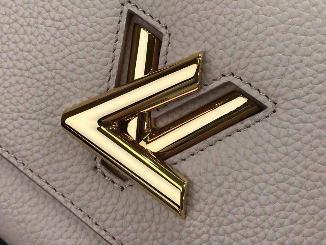 LV M57214 Louis Vuitton Twist one Handle PM Taurillon Leather Beige