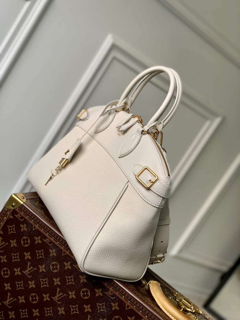 LV M23061 Louis Vuitton Lock It MM Bag Cr��me Beige