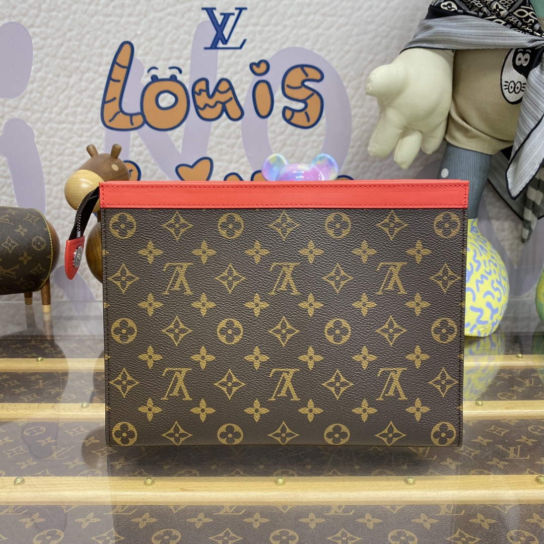 LV M82857 Louis Vuitton Pochette Voyage MM Bag Red