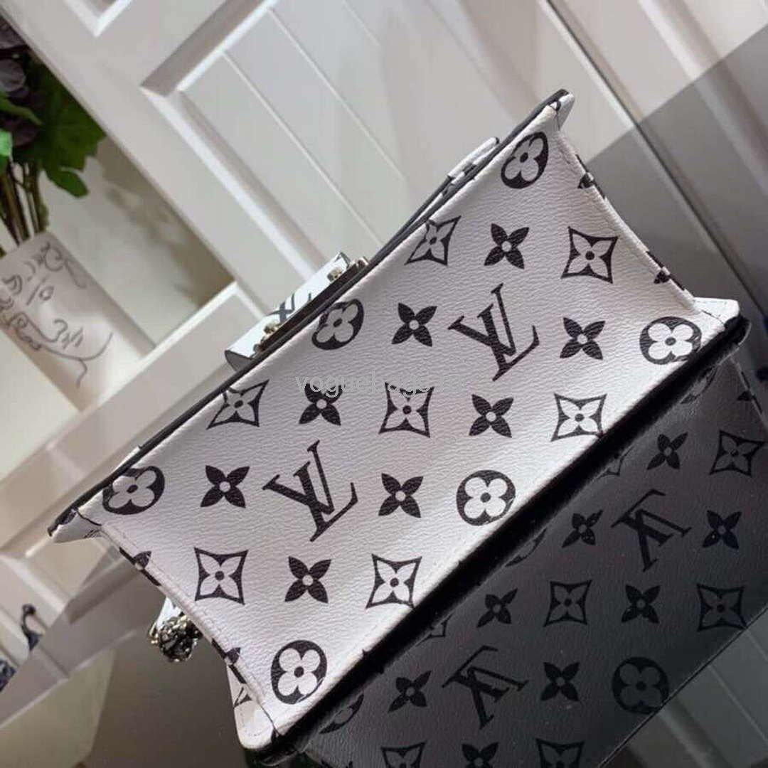 Louis Vuitton M90516 LV Wynwood Monogram Vernis Bag M90566 Black and White