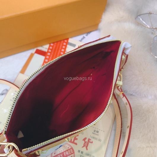LV M92649 Louis Vuitton Pochette Small Hand Bag in White