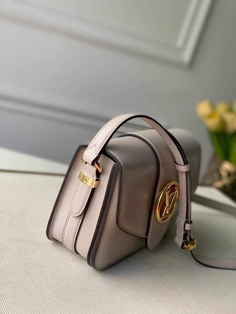 LV M55950 Louis Vuitton Pont 9 High End Leathers Bag Cream