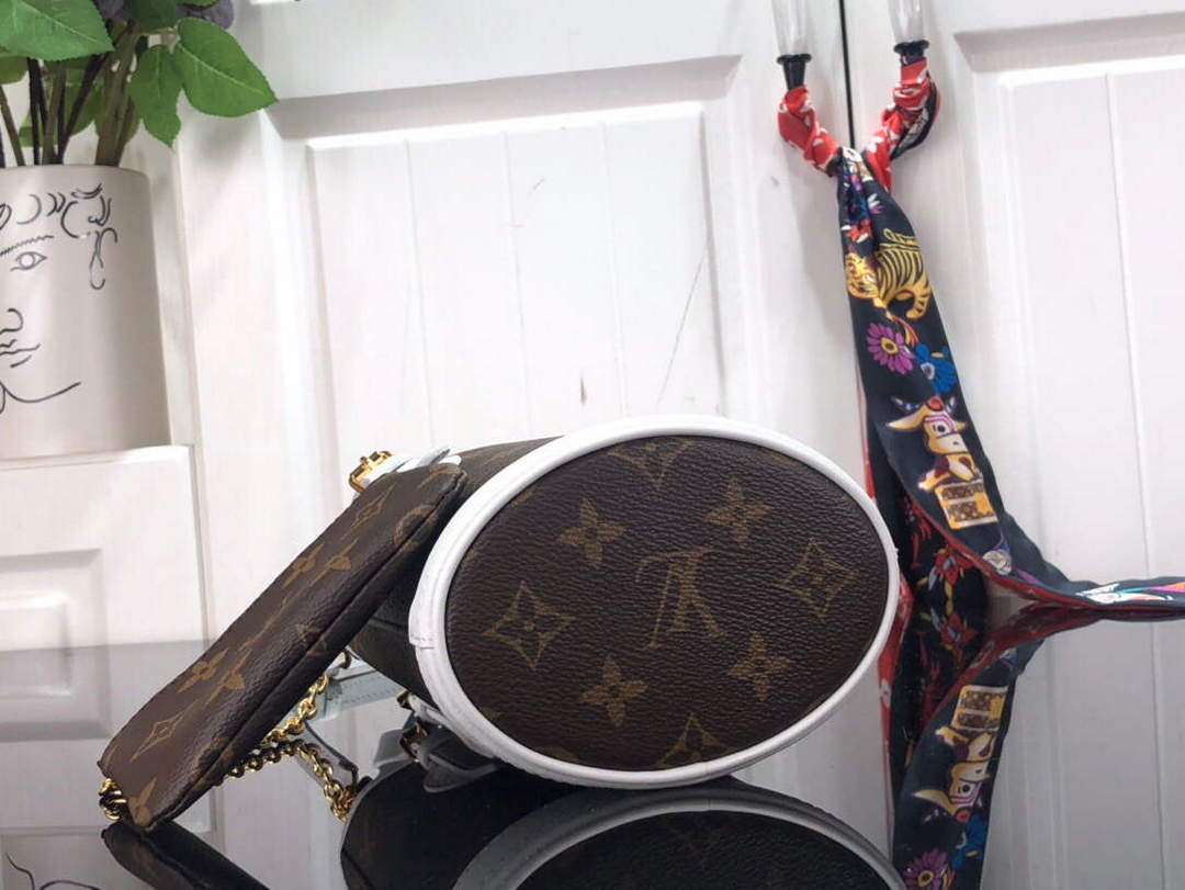 LV M81489 Louis Vuitton Nano Bucket Bag White