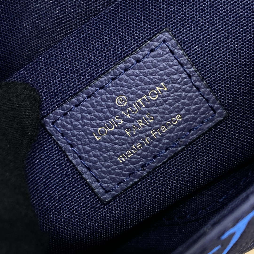 LV M82349 Louis Vuitton Felicie Pochette Monogram Empreinte Bag Navy Blue