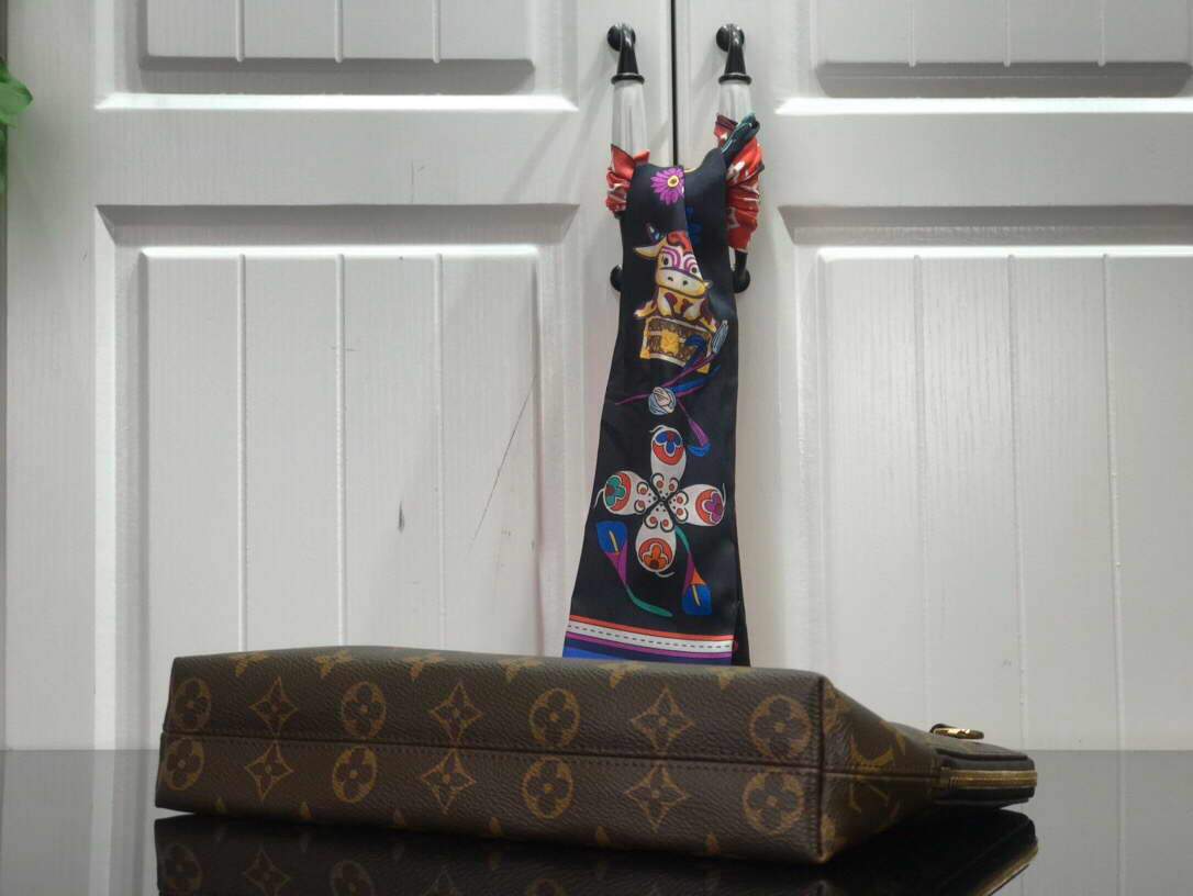LV N60417 Louis Vuitton Pouch Monogram Canvas Brwon