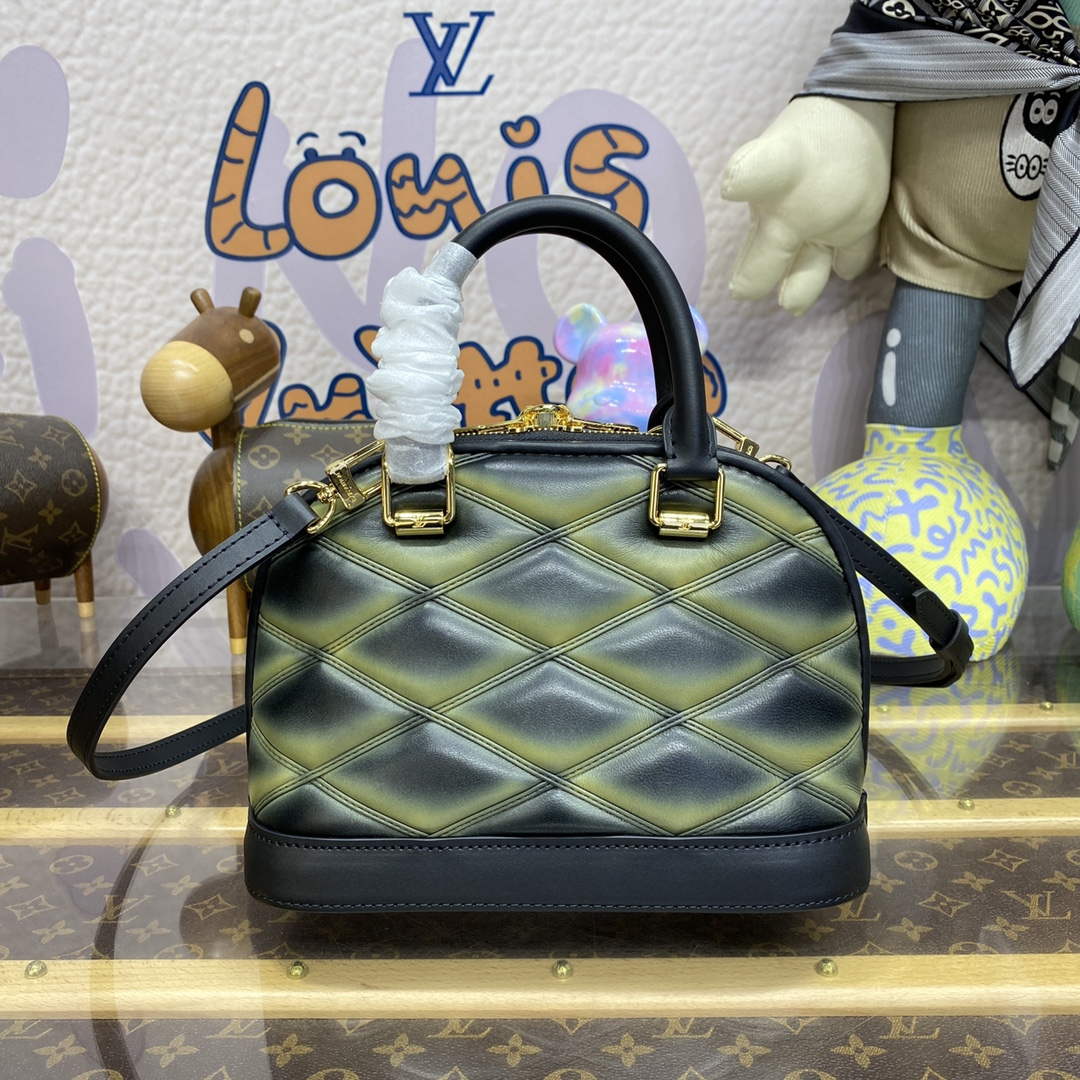 LV M23576 Louis Vuitton Alma BB Bag Black/Green