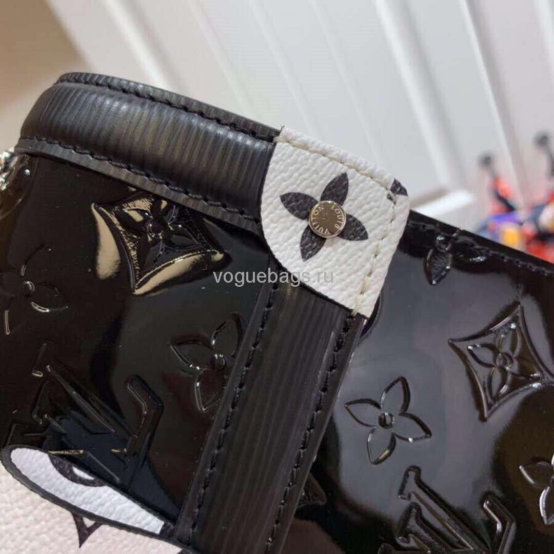 Louis Vuitton M90516 LV Wynwood Monogram Vernis Bag M90566 Black and White