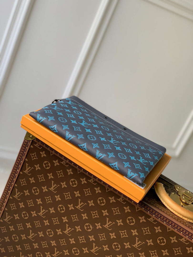 LV M82321 Louis Vuitton Pochette To-Go Bag Navy River Blue