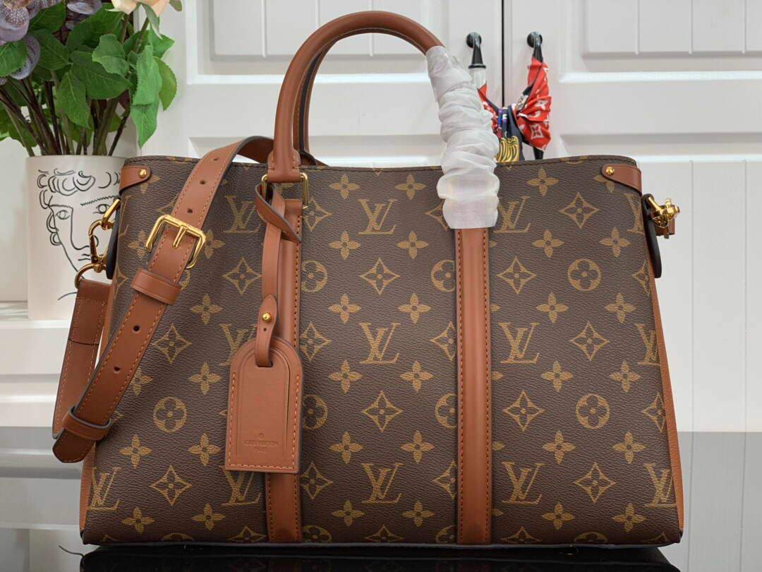 LV M44903 Louis Vuitton Soufflot MM Bag M44817 Monogram Canvas Brown