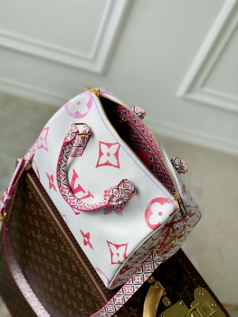 LV M23073 Louis Vuitton Speedy Bandouli��re 25 Handbag Pink