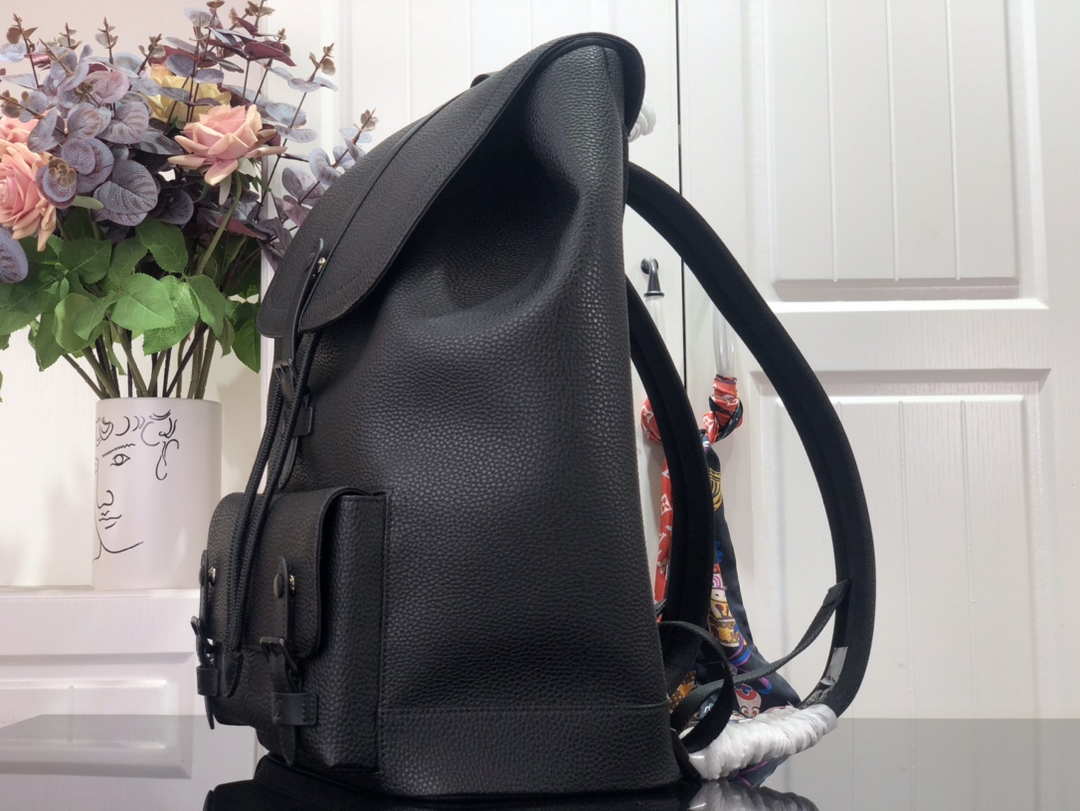 LV M58644 Louis Vuitton Christopher Slim Backpack Black