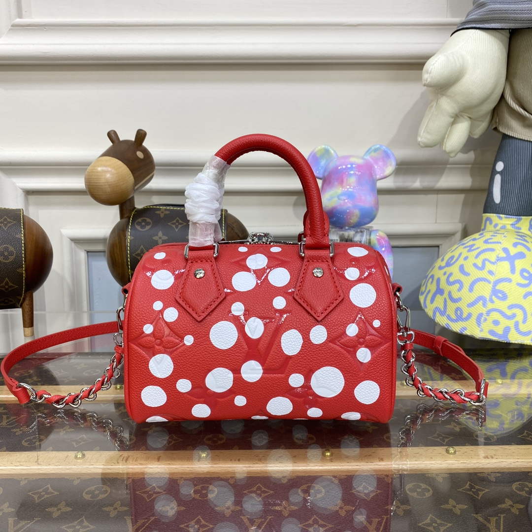 LV M46411 Louis Vuitton LV x YK Speedy Bandouli��re 20 Bag Red