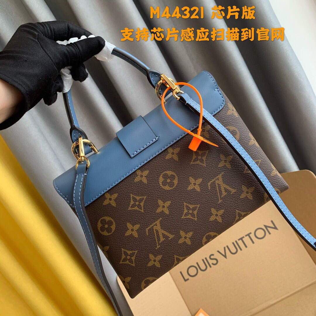LV M44321 Louis Vuitton Locky BB Monogram Blue M44322 Bag