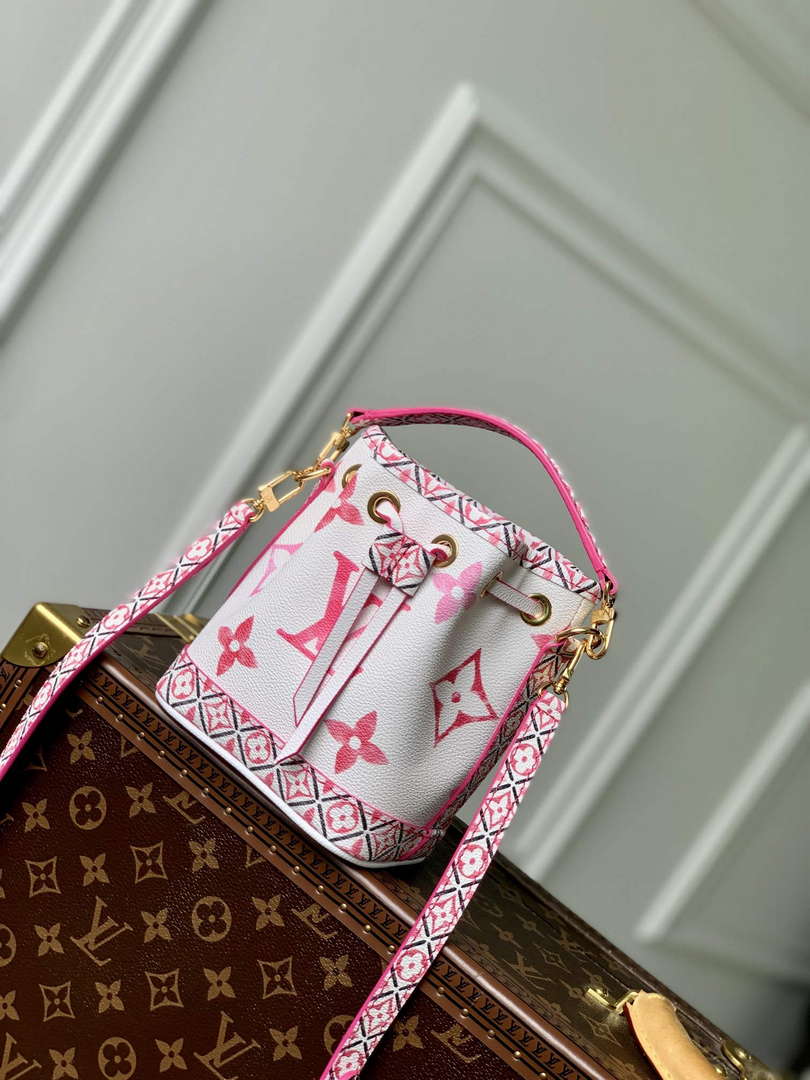 LV M82386 Louis Vuitton Nano No�� Bucket Bag Pink
