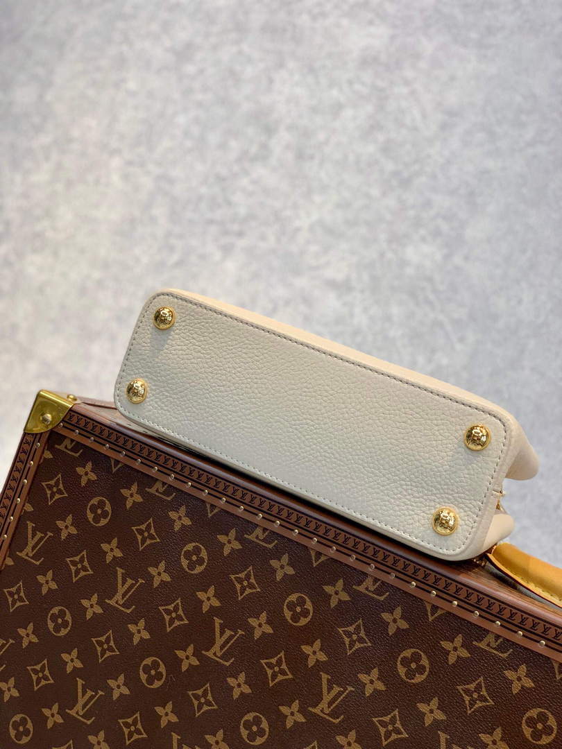 LV M59512 Louis Vuitton Capucines BB Bag Cr��me Beige / Plume Yellow