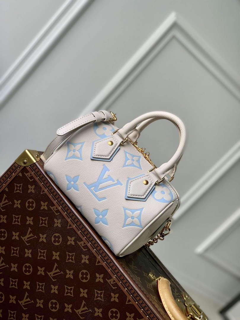 LV M46397 Louis Vuitton Speedy Bandouli��re 20 Handbag Blue