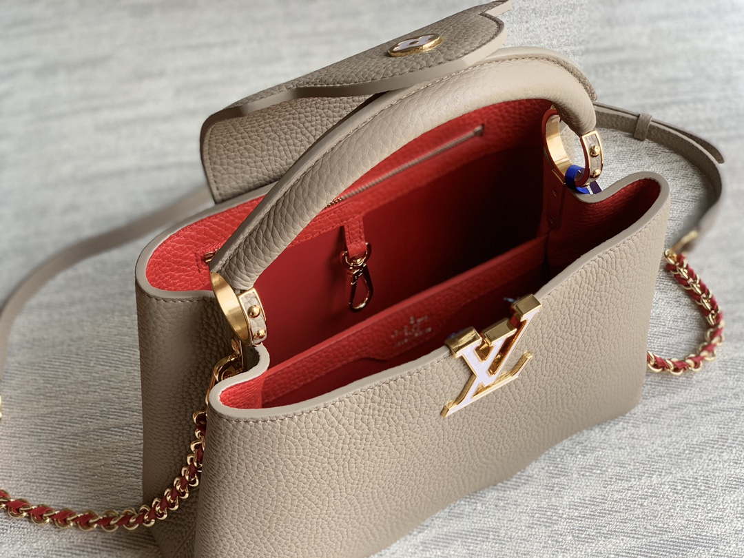 LV M22121 Louis Vuitton Capucines BB Handbag Gray