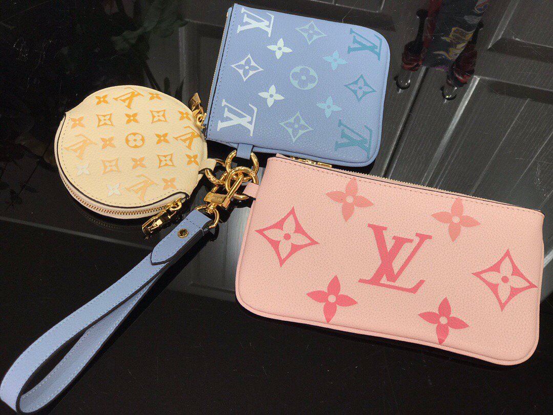 LV M80407 Louis Vuitton Trio Pouch Monogram Empreinte Leather