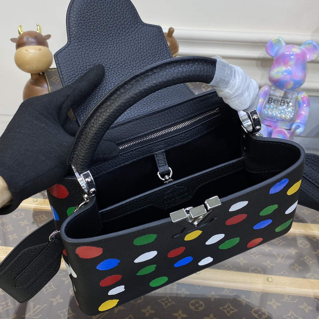 LV M21663 Louis Vuitton LV x YK Capucines BB Bag Black