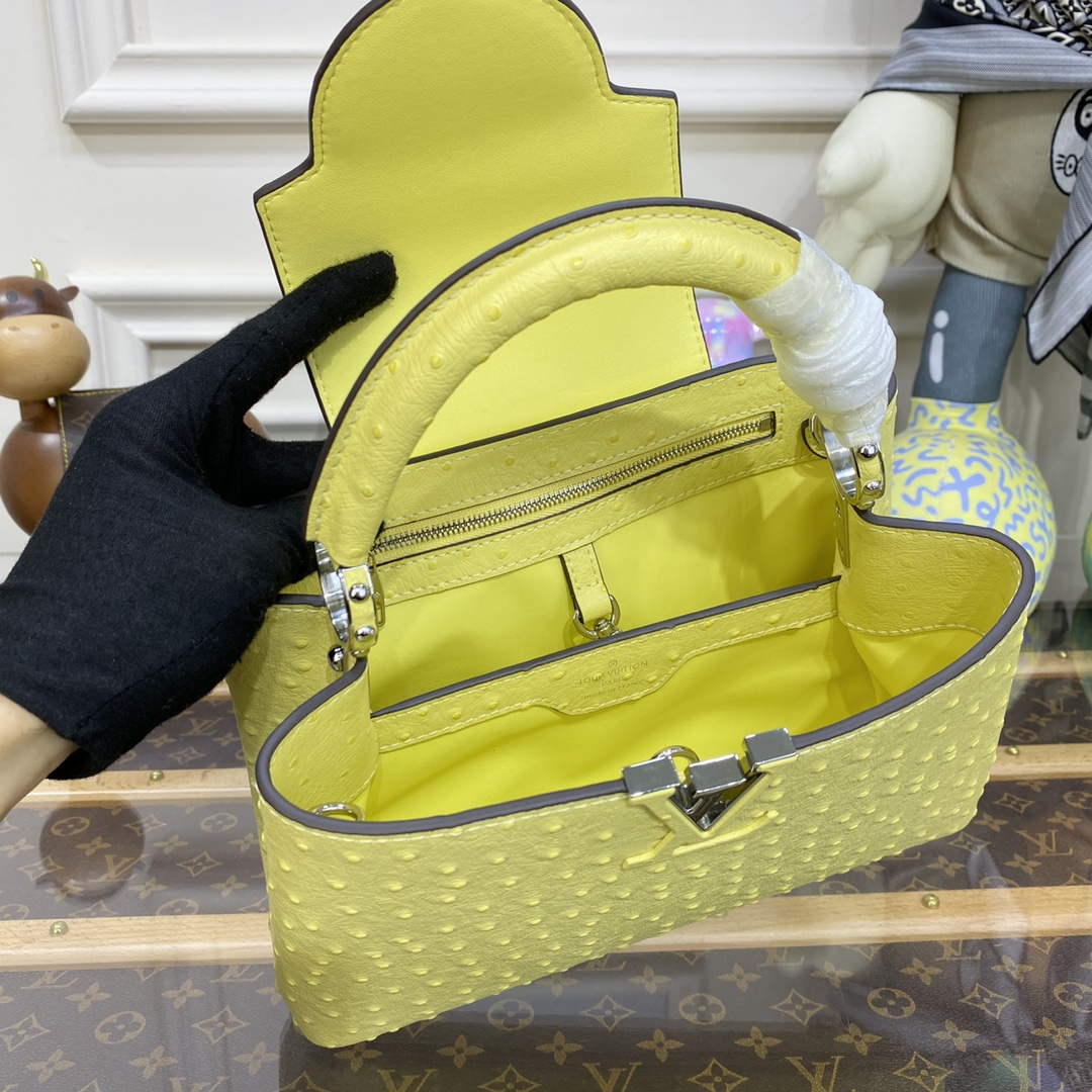 LV N81523 Louis Vuitton Capucines BB Handbag lemon yellow