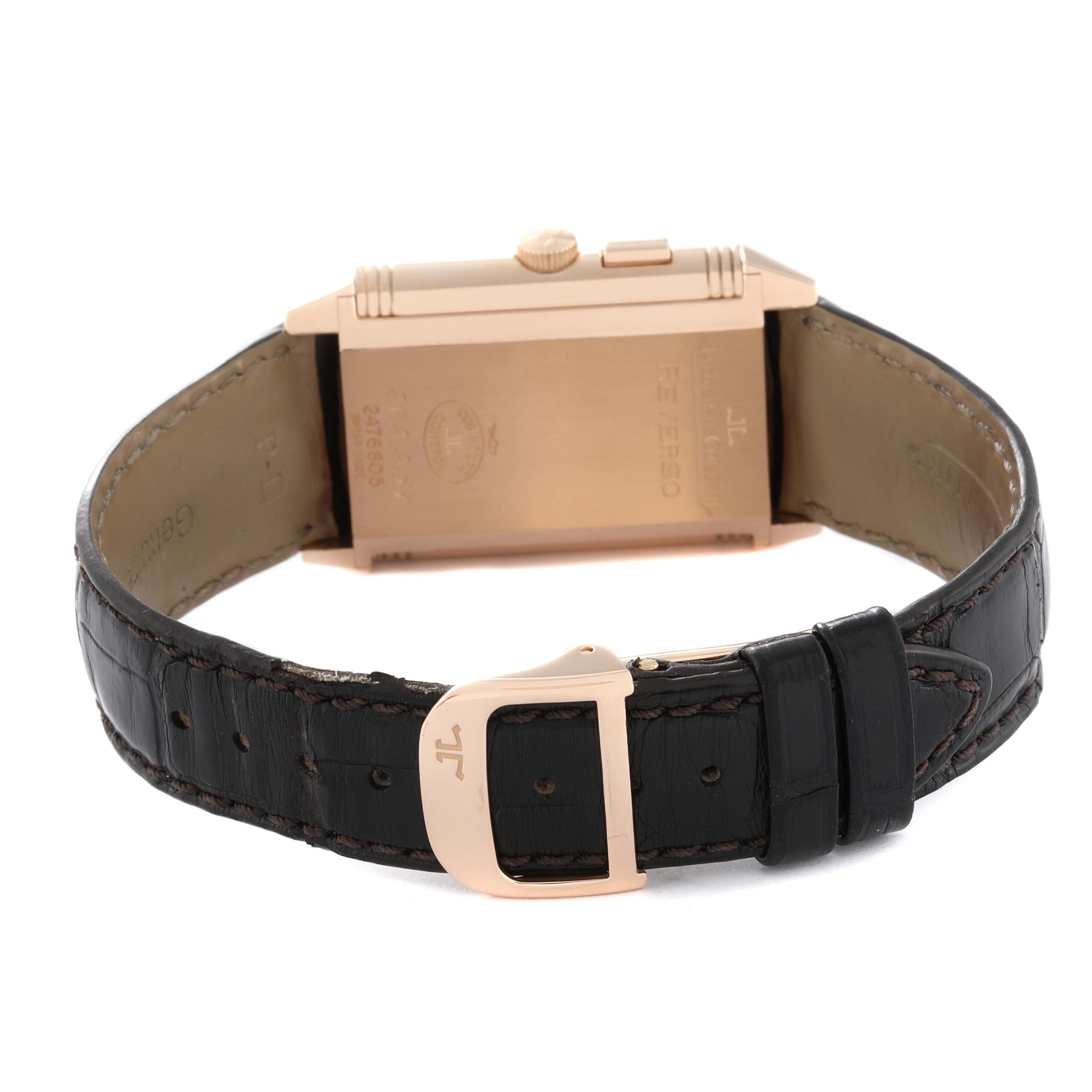 Jaeger LeCoultre Reverso Duoface Rose Gold Watch 272.2.54 Q2712410 Box Papers