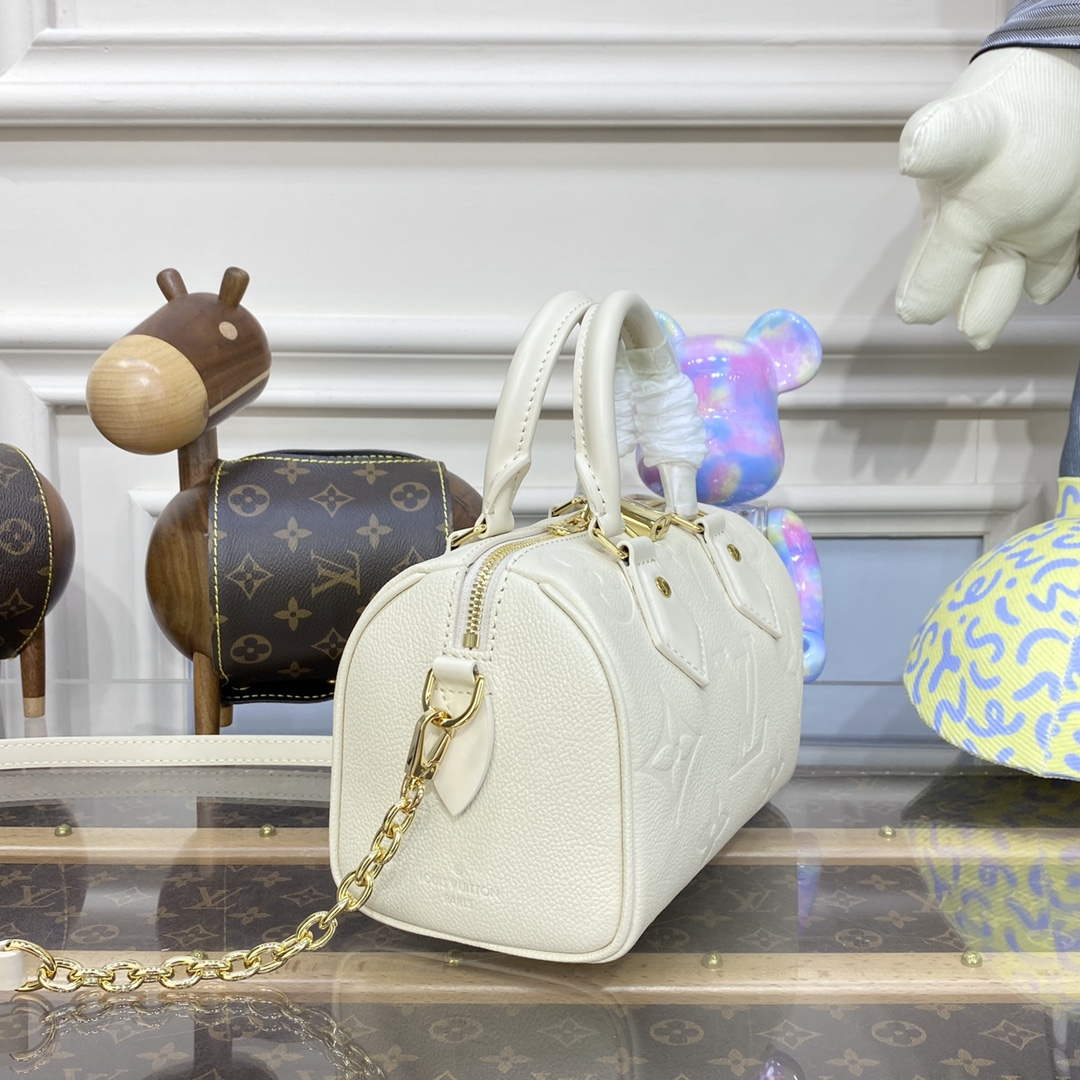 LV M58953 Louis Vuitton Speedy Bandouli��re 20 Bag White