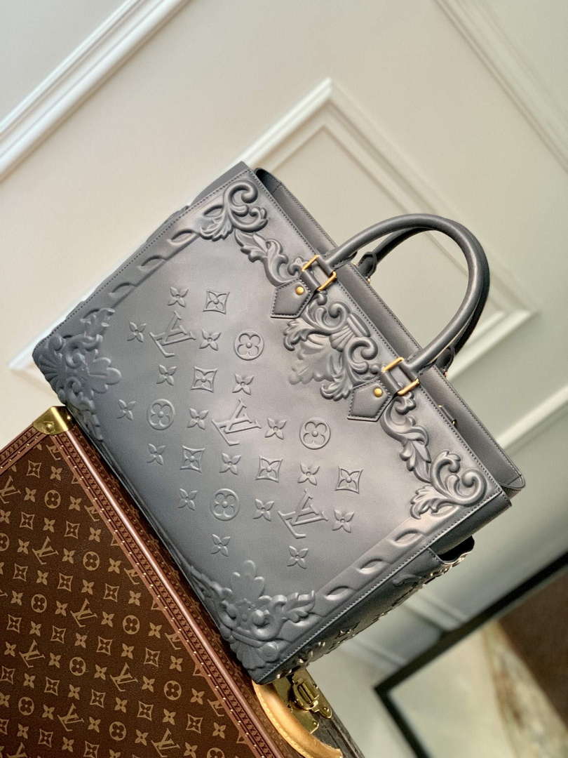 LV M21841 Louis Vuitton Sac Plat Tote Bag Dark Shadow Grey