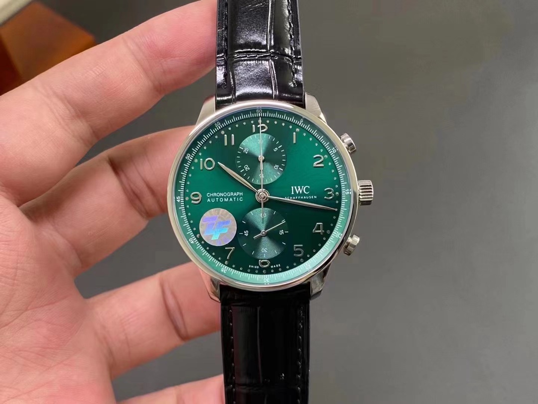 Green Surface IWC Portugal Series Transparent Bottom style