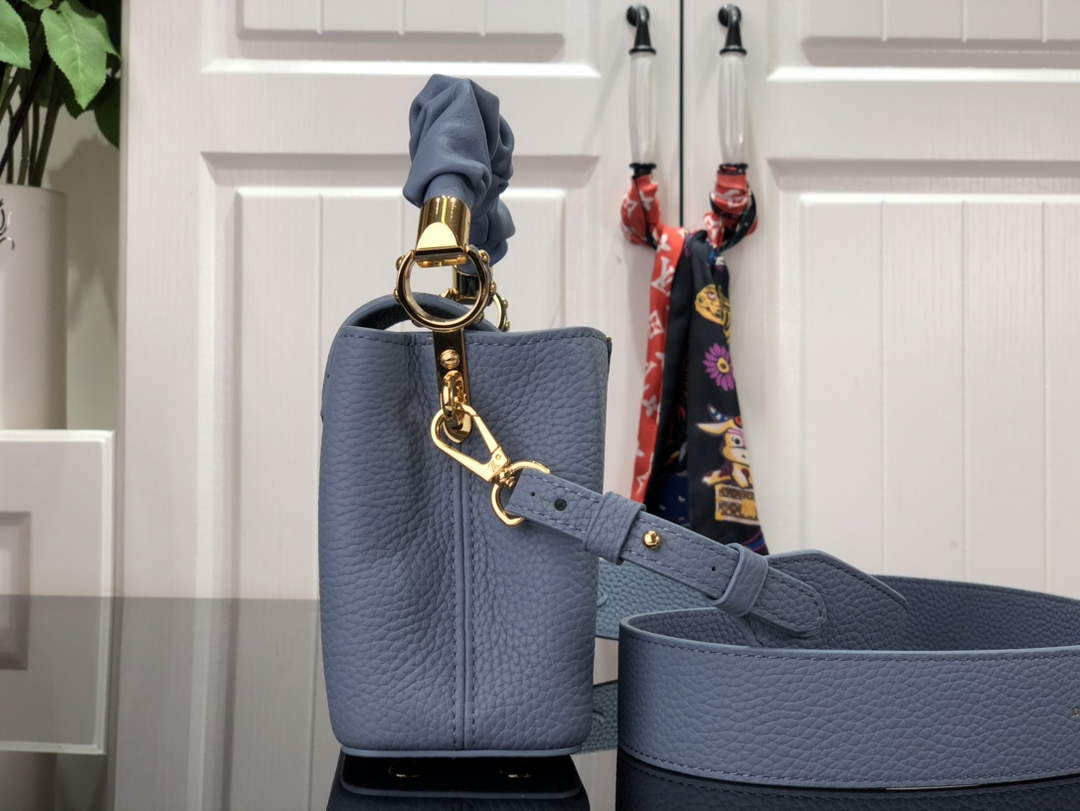LV M58586 Louis Vuitton Capucines Mini BB Handbag Blue