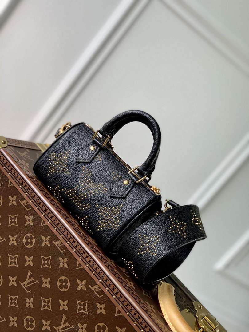 LV M46745 Louis Vuitton Nano Speedy Bag Black