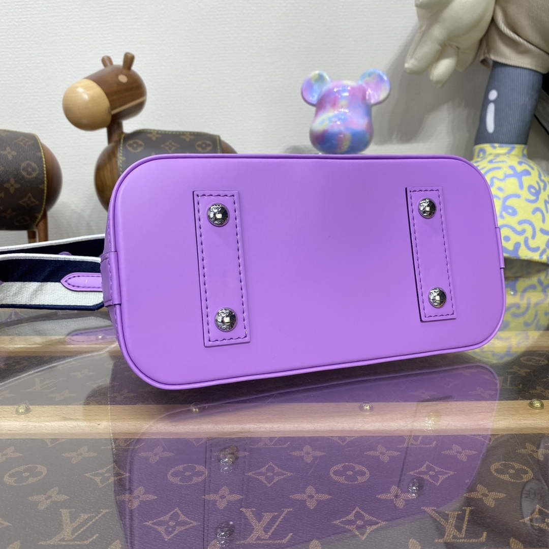 LV M22642 Louis Vuitton Alma BB Epi Handbag Lilas Provence Lilac