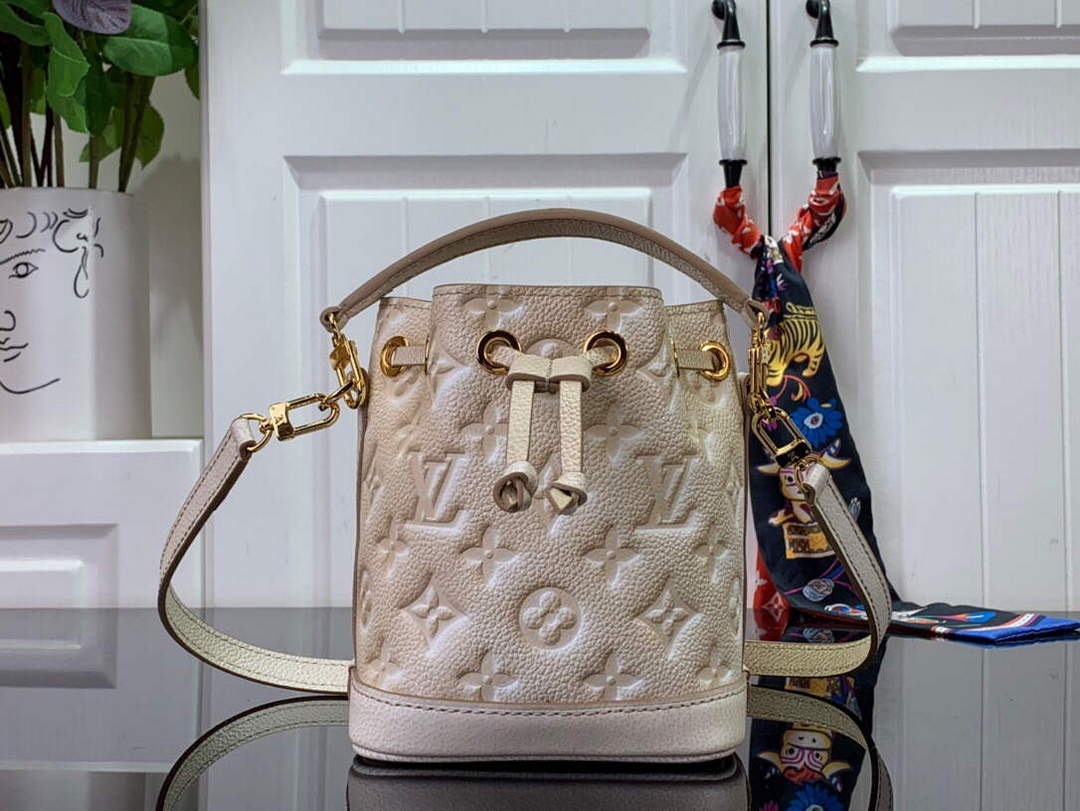 LV M81463 Louis Vuitton NANO NO Bucket Bag Light Beige