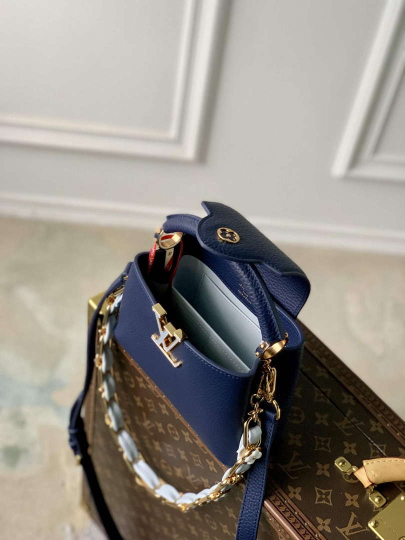 LV M23199 Louis Vuitton Capucines Mini Handbag French Blue