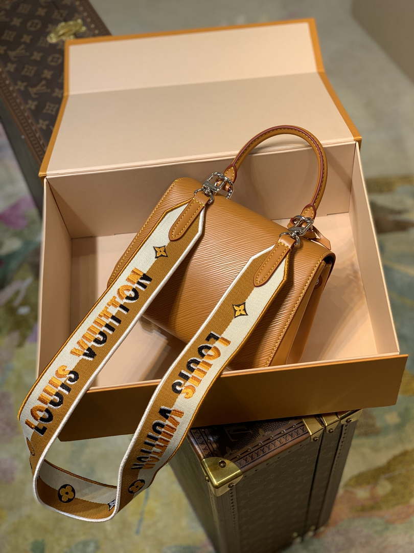 LV M58931 Louis Vuitton Cluny Mini Epi Handbag Gold Miel