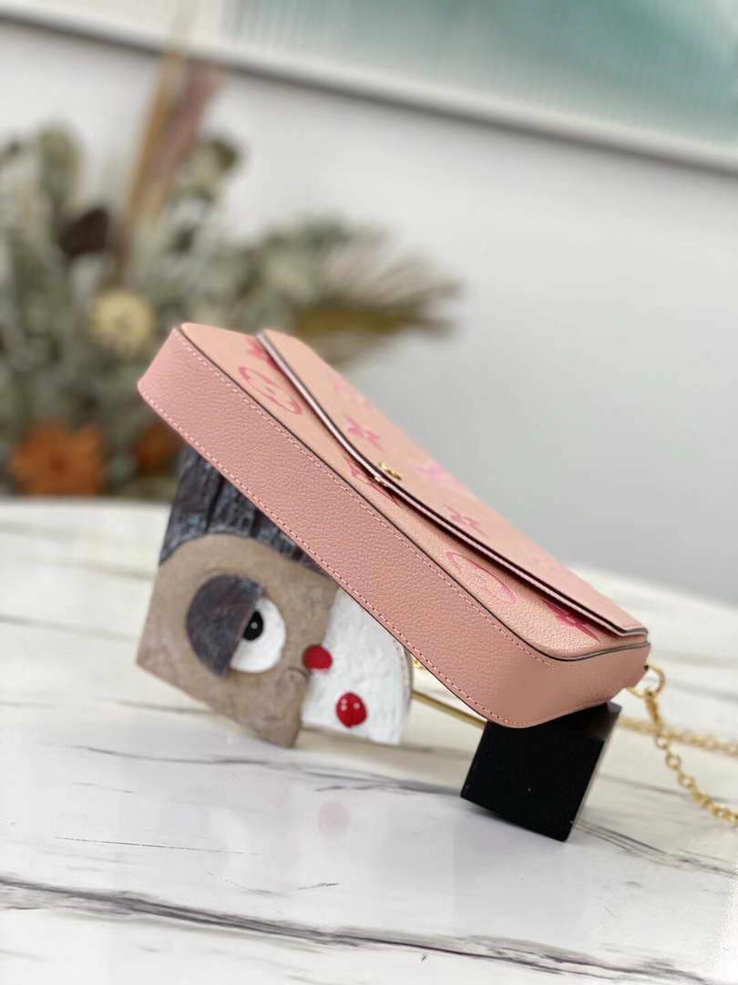 LV M80498 Louis Vuitton F��licie Pochette Bag Pink